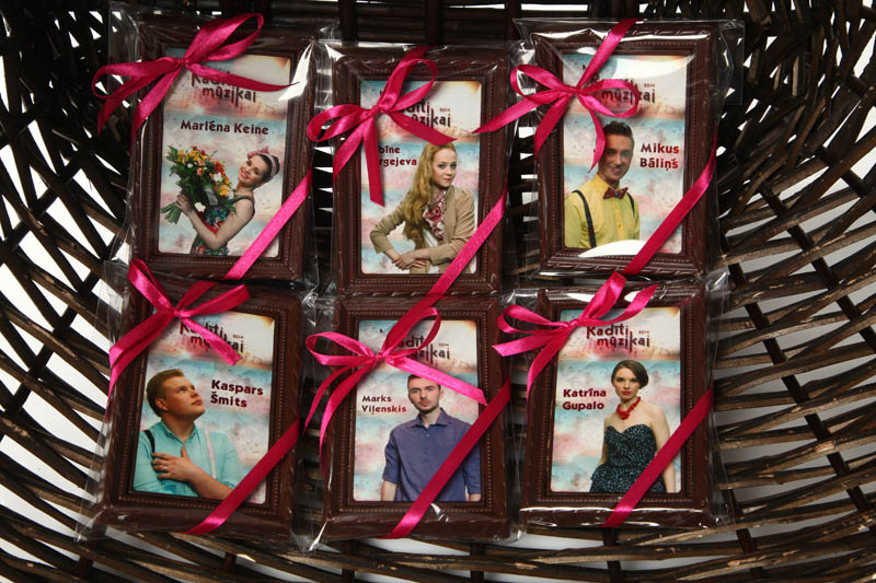 Anniversary Marketing - Framed Chocolate Picture in a Polybag with Ribbon, 90g