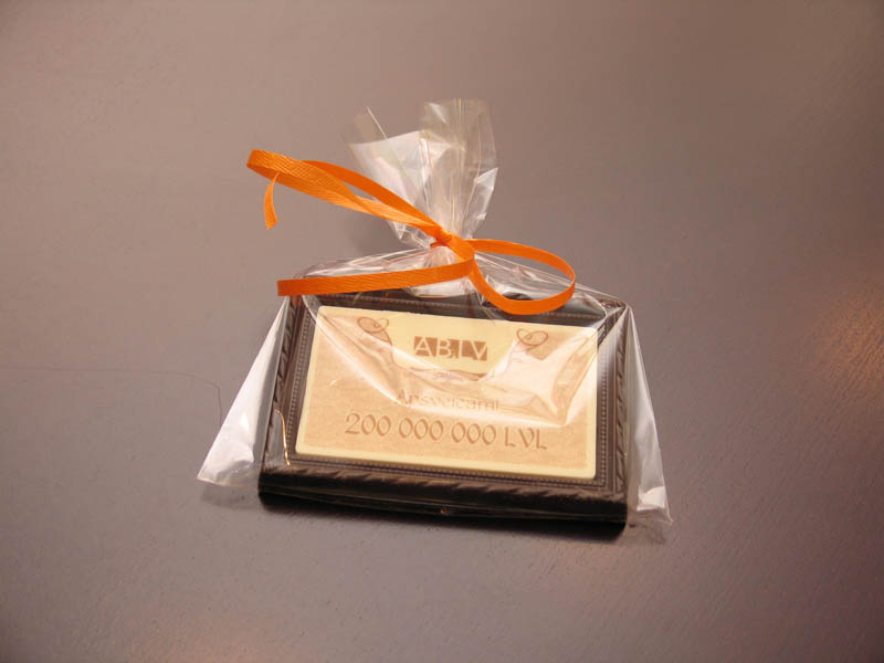 Bank Marketing - Framed Chocolate Picture in a Polybag with Ribbon, 90g