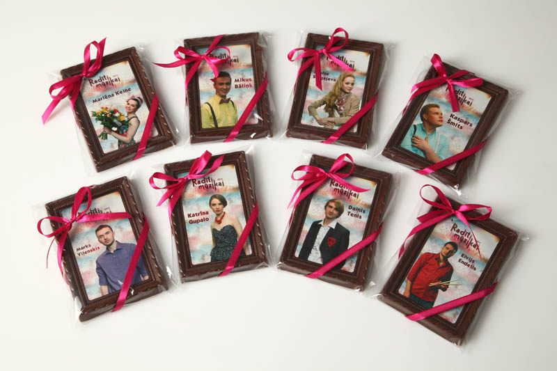 Anniversary Marketing - Framed Chocolate Picture in a Polybag with Ribbon, 90g