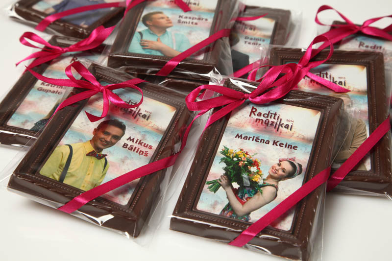 Education Marketing - Framed Chocolate Picture in a Polybag with Ribbon, 90g