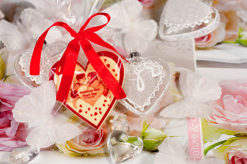 Telecommunication Marketing - Chocolate Heart in a Bag with Ribbon, 30g