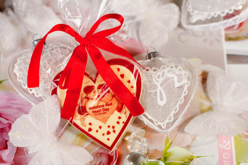 Telecommunication Marketing - Chocolate Heart in a Bag with Ribbon, 30g