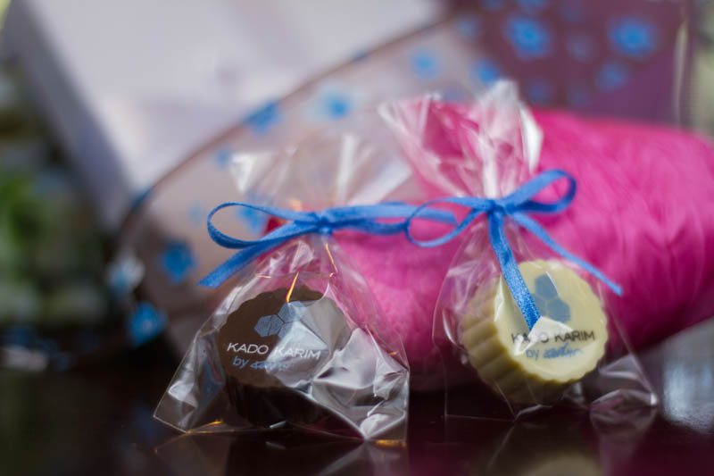 Real Estate Marketing - Praline with Hazel Nut Cream Filling in a polybag with Ribbon, 13g