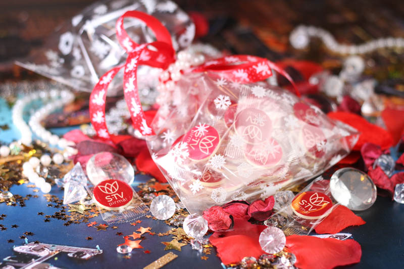 110 g - 110g 38 Promotional Chocolates in a Bag with Ribbon