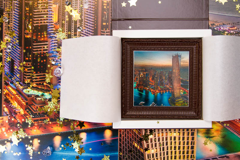 Photo Printing On Chocolate - Framed Chocolate Picture in a box with magnet, 250g