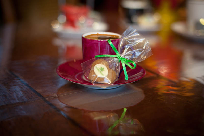 Coffee Chocolates - Gingerbread biscuit / Pepper Cookie with Chocolate in a Polybag with Ribbon, 5g